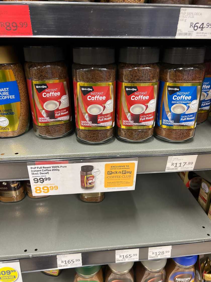 PnP coffee, price PnP coffee, price