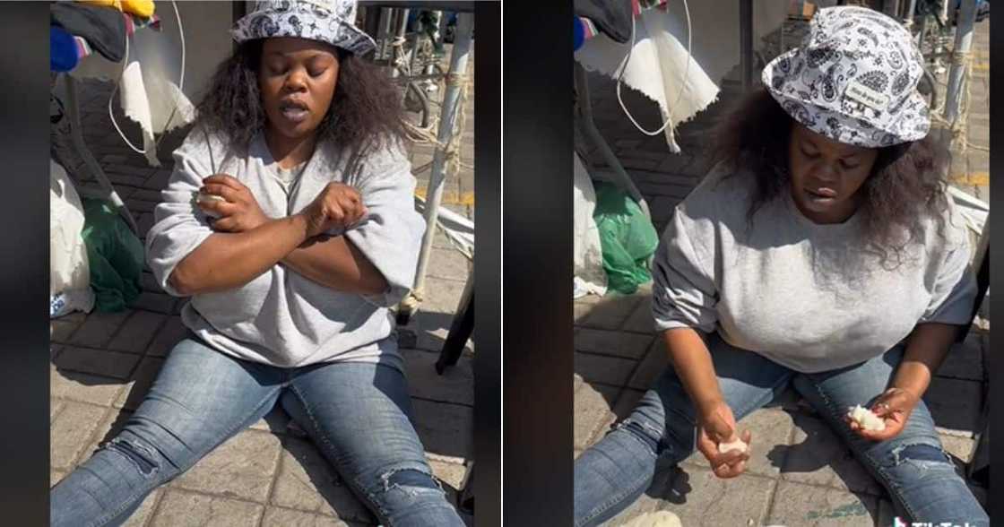 Woman does Wakanda salute before eating Woman does Wakanda salute before eating