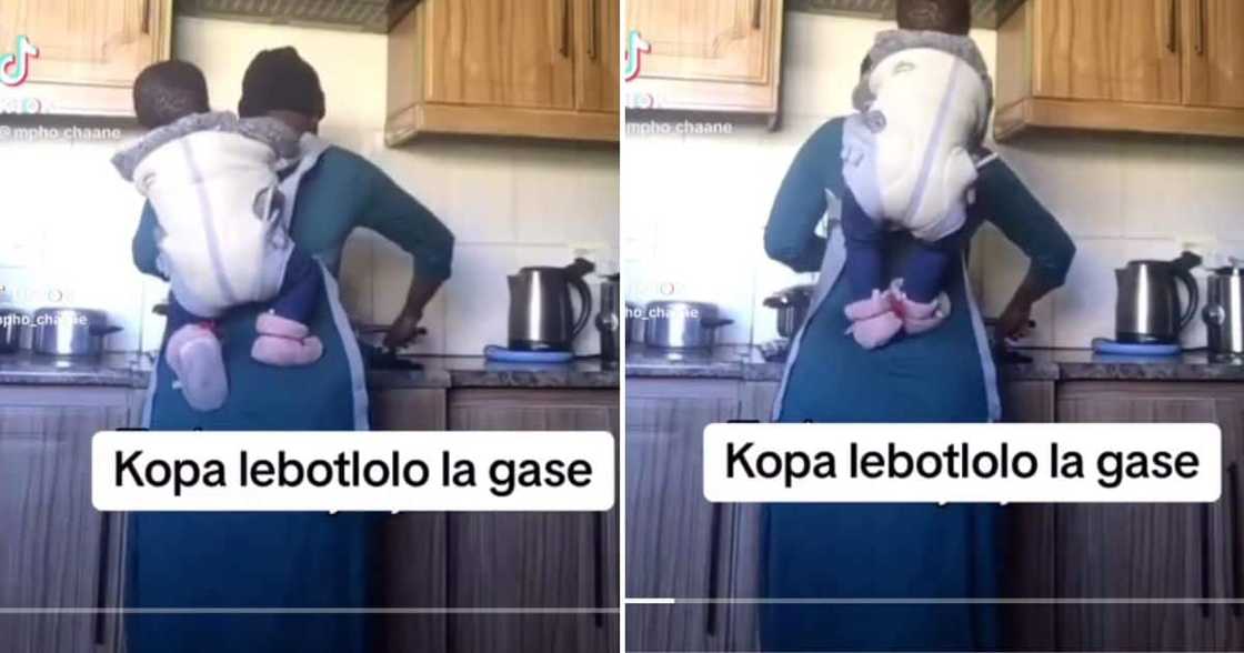 mother carrying a baby on her back mother carrying a baby on her back