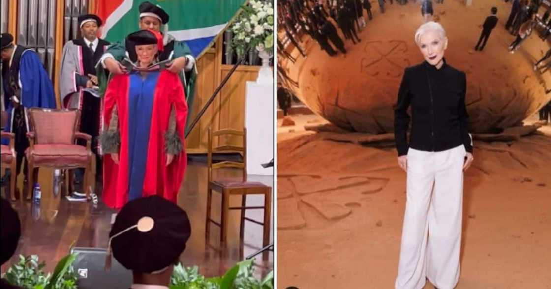 Maye Musk receives honorary doctorate. Maye Musk receives honorary doctorate.