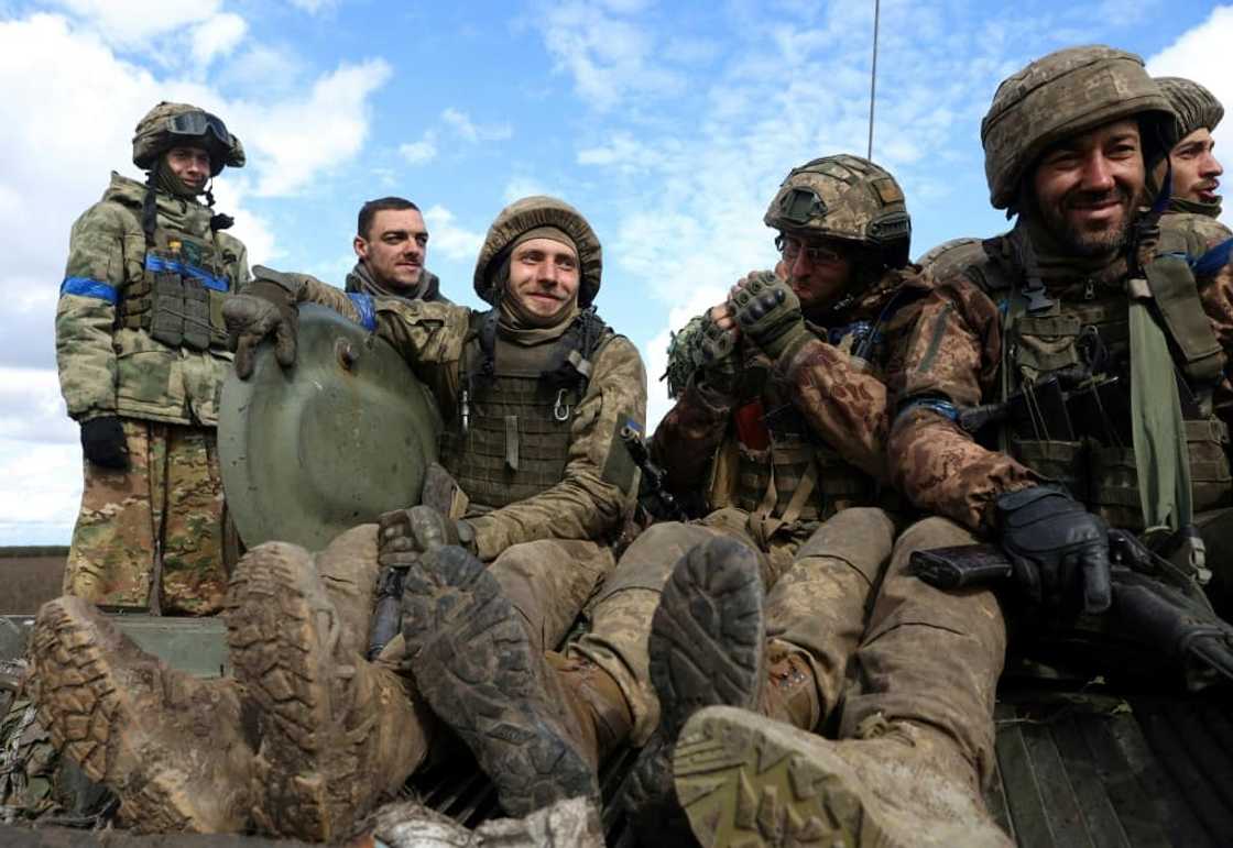 Near Lyman, a transport hub in Donetsk that Kyiv recaptured, a Ukrainian paratrooper told AFP that forces were 'exhausted' Near Lyman, a transport hub in Donetsk that Kyiv recaptured, a Ukrainian paratrooper told AFP that forces were 'exhausted'