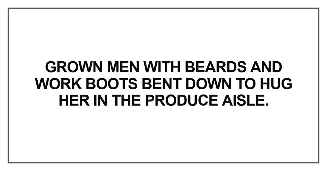 Grown men with beards