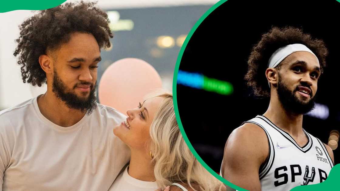 Derrick White's wife is Hannah Schneider Derrick White's wife is Hannah Schneider
