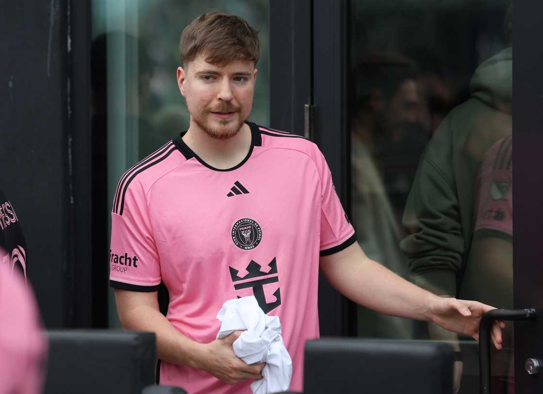 MrBeast is seen in attendance during a match between Inter Miami and CF Montréal at DRV PNK Stadium in Fort Lauderdale, Florida MrBeast is seen in attendance during a match between Inter Miami and CF Montréal at DRV PNK Stadium in Fort Lauderdale, Florida