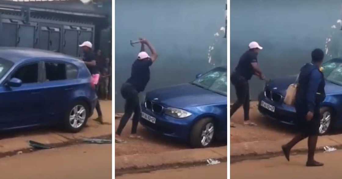 Video of woman bashing BMW Video of woman bashing BMW