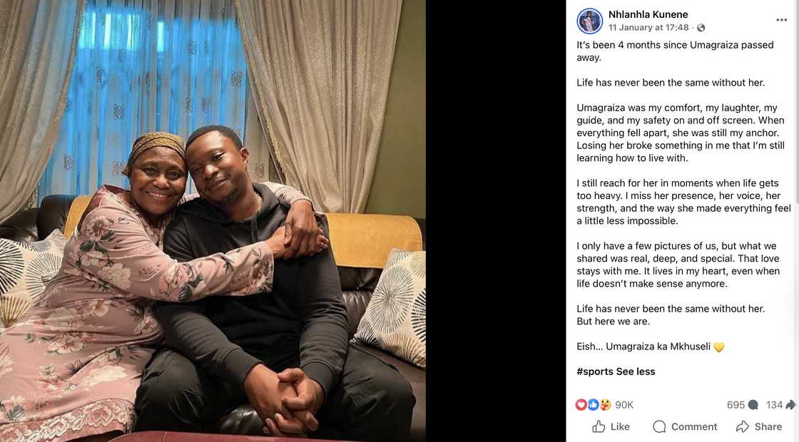 Nhlanhla Kunene reflected on his bond with Nandi Nyembe