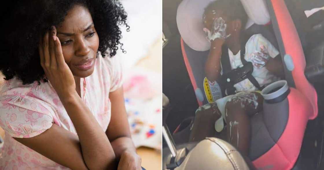 Toddler eat yoghurt, messy toddler, messi kid, mother Toddler eat yoghurt, messy toddler, messi kid, mother