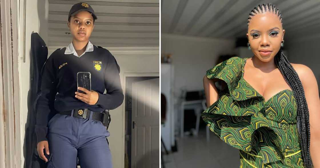 A beautiful South African police officer has gents losing their hearts because of her looks