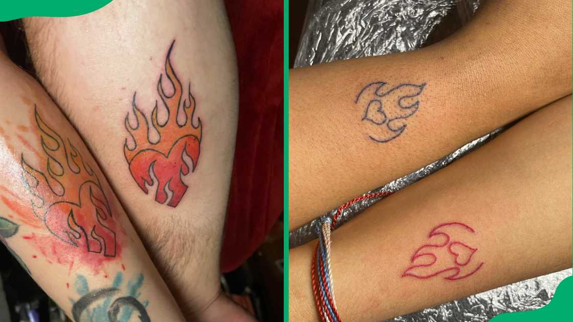 True love couple tattoo design