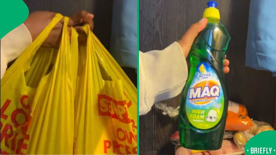 A South African shopper showcased her R340 Shoprite haul on TikTok, leaving people online intrigued