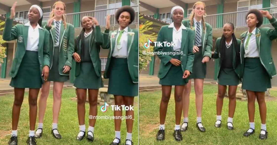 KZN school girls do Uncle Waffles dance