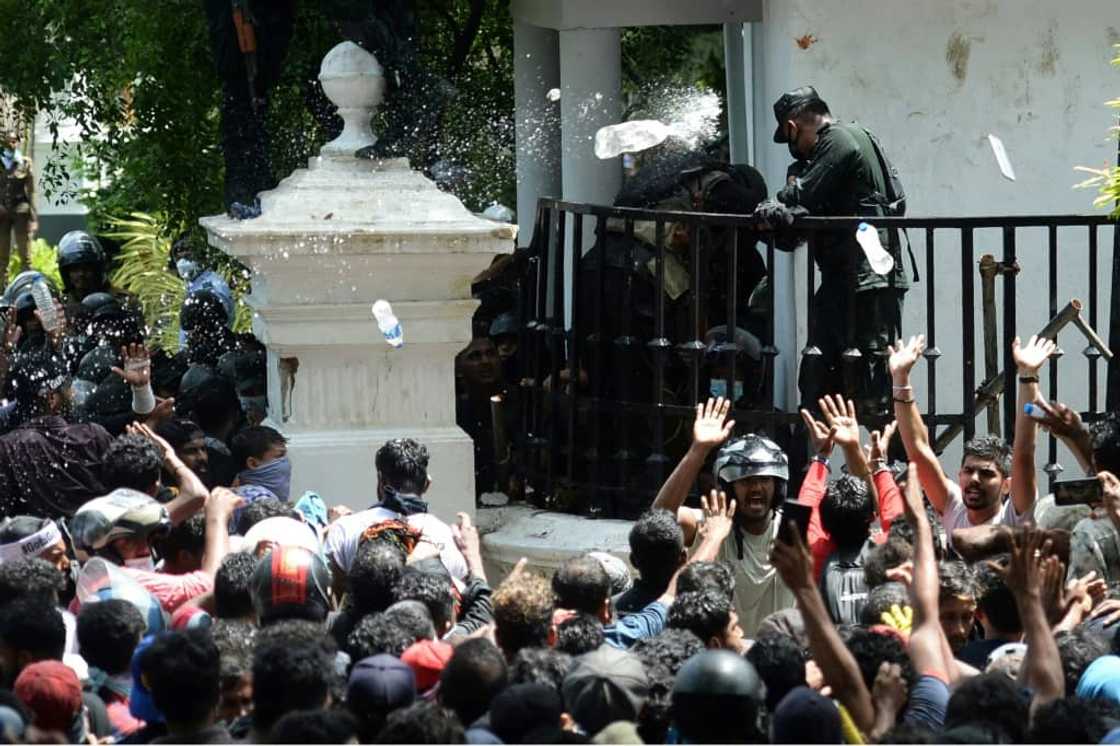 People began mobbing the office in the morning, after news spread that President Gotabaya Rajapaksa had fled the country People began mobbing the office in the morning, after news spread that President Gotabaya Rajapaksa had fled the country