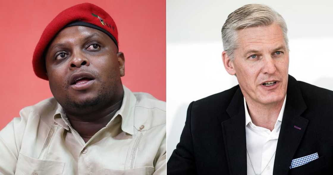 EFF's Floyd Shivambu, Eskom CEO Andre de Ruyter, Eskom is a dead horse EFF's Floyd Shivambu, Eskom CEO Andre de Ruyter, Eskom is a dead horse