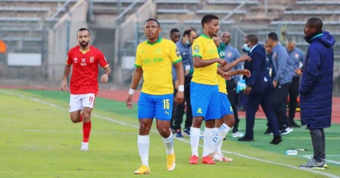 SAFA has vowed to probe the Mamelodi Sundowns' fan incident against Al Ahly. Image: @Masandawana/Twitter SAFA has vowed to probe the Mamelodi Sundowns' fan incident against Al Ahly. Image: @Masandawana/Twitter