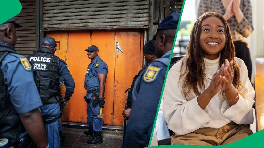 The SAPS arrested five people during a raid in Sandton The SAPS arrested five people during a raid in Sandton