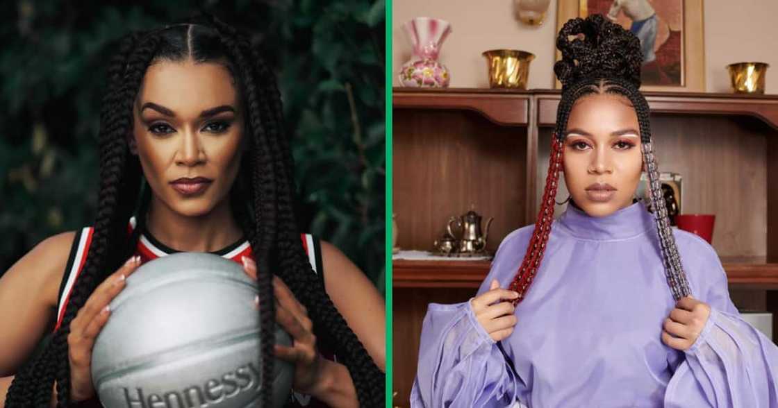 Pearl Thusi and Sho Madjozi linked up at the BAL tournament Pearl Thusi and Sho Madjozi linked up at the BAL tournament