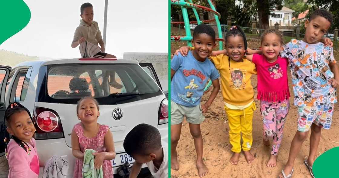 A group of siblings hilariously washed their mom's car for R20.