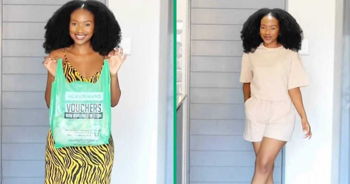 Young woman shares video of trendy airport outfit. Young woman shares video of trendy airport outfit.