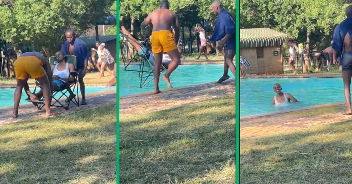 friend thrown in pool friend thrown in pool