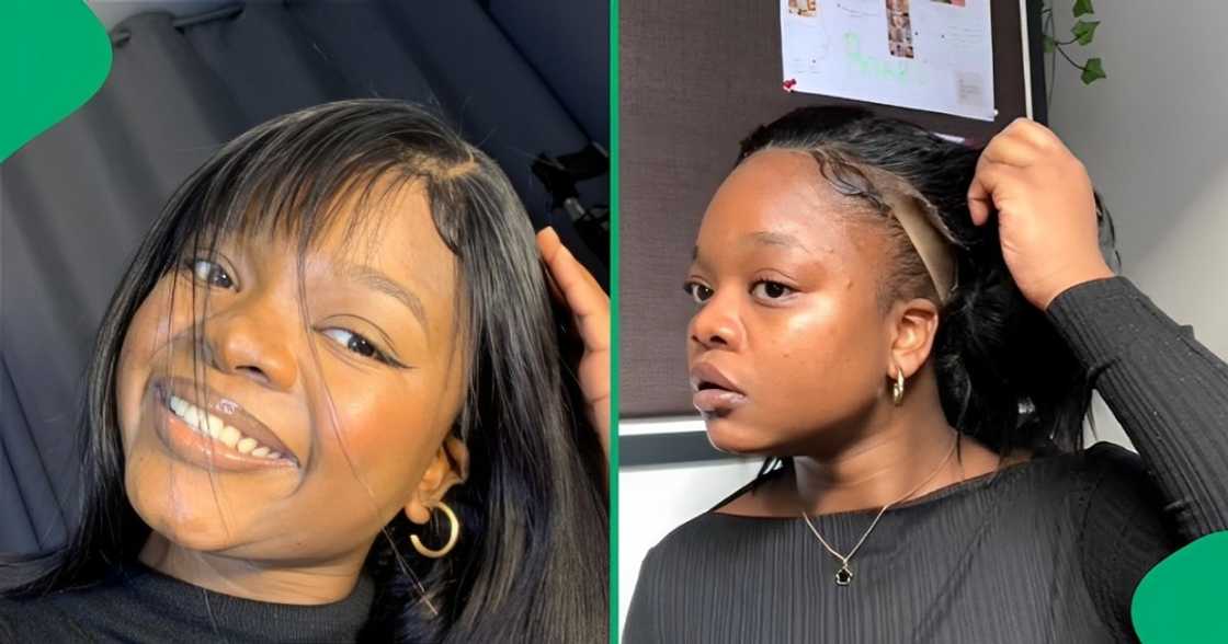 Lady shows off R13 Shein wig Lady shows off R13 Shein wig