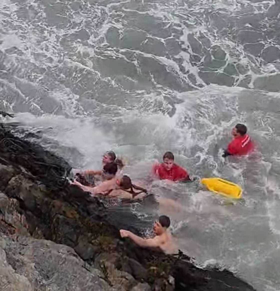 A group of lifesaving students took on rough seas in their training, surprising South Africans. A group of lifesaving students took on rough seas in their training, surprising South Africans.