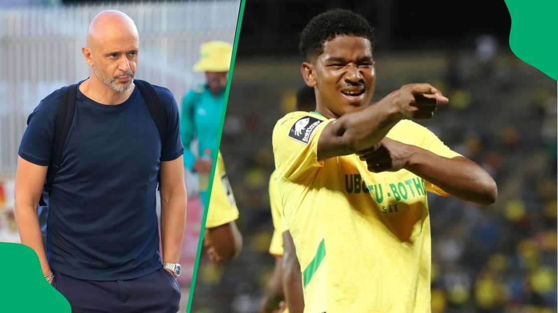 Miguel Cardoso needed a late goal from Jayden Adams to advance in the Nedbank Cup. Miguel Cardoso needed a late goal from Jayden Adams to advance in the Nedbank Cup.
