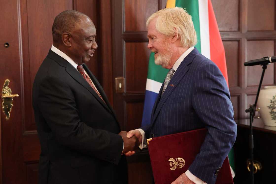 Brent Bozell III presented his credentials to President Cyril Ramaphosa Brent Bozell III presented his credentials to President Cyril Ramaphosa