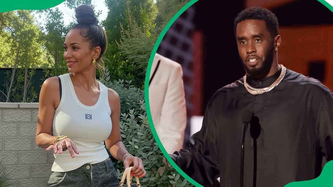 Sarah Chapman (L). Diddy during the 2022 BET Awards (R)