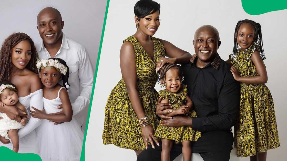 Gerald Mwangi, his wife Shamea Morton and their two daughters Gerald Mwangi, his wife Shamea Morton and their two daughters