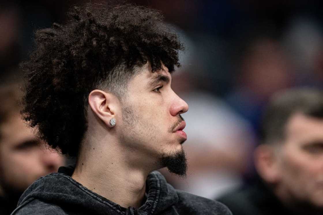 LaMelo Ball during a basketball match LaMelo Ball during a basketball match