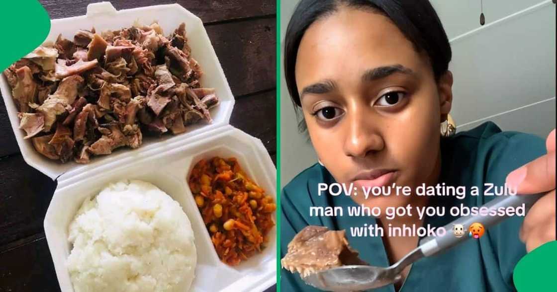 A South African woman on TikTok has gone viral for enjoying inyama yenhloko