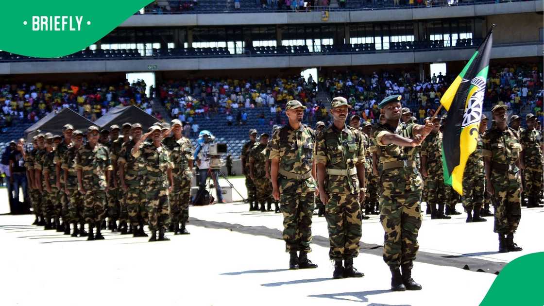 uMkhonto weSizwe veterans during a commemoration parade uMkhonto weSizwe veterans during a commemoration parade