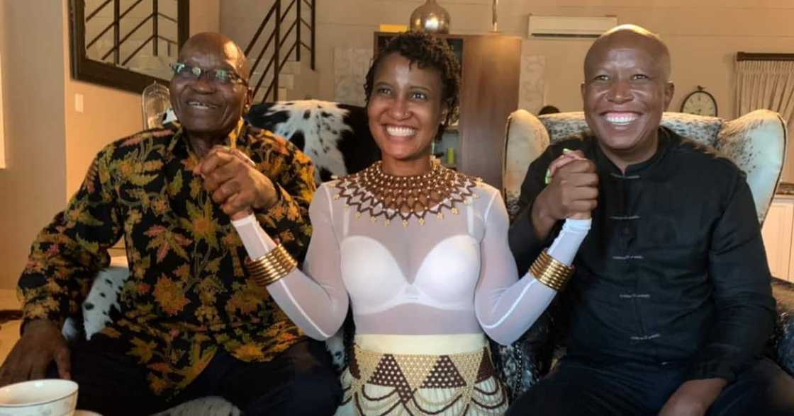 EFF shares pics of Malema and Zuma's "tea party" with Mzansi EFF shares pics of Malema and Zuma's "tea party" with Mzansi