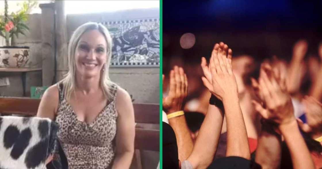 Image of Sandy-Lee Ward and people clapping Image of Sandy-Lee Ward and people clapping