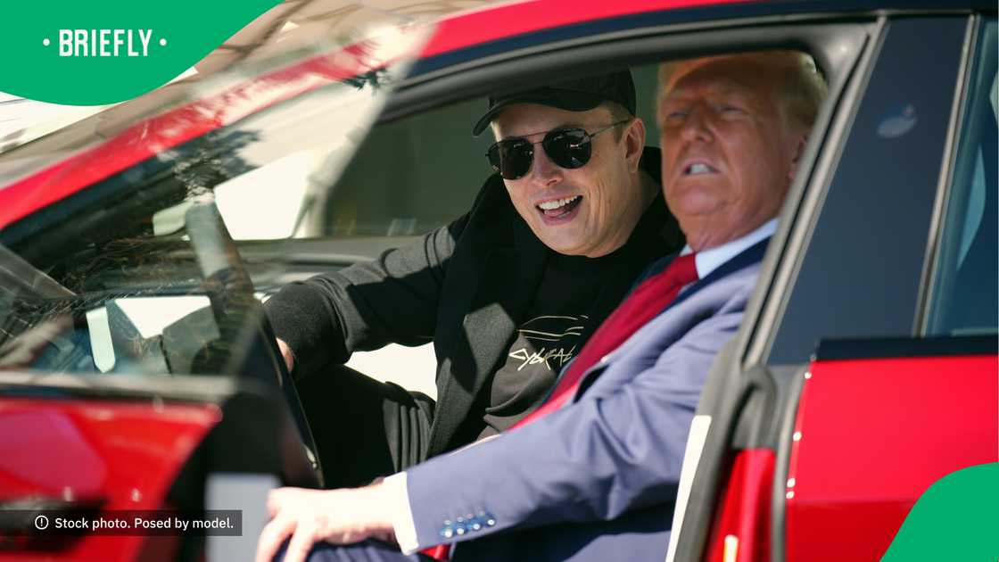 Elon Musk showed off a fleet of Tesla cars to President Trump.