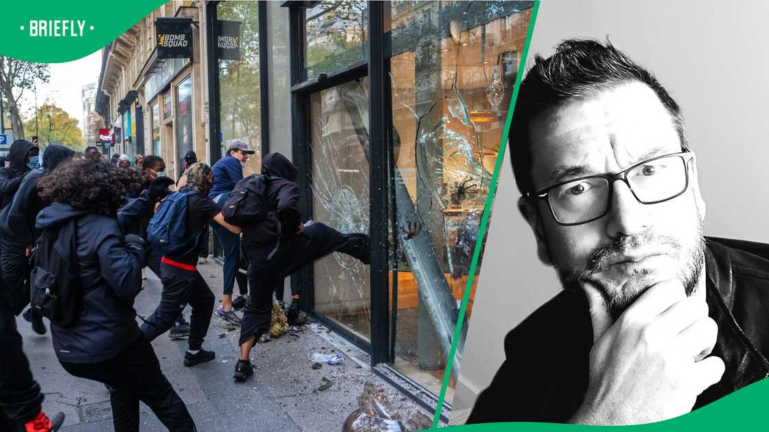 SA author watches fires and looting as France cost-of-living protests turn violent