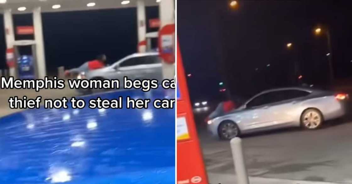 A woman begged a hijacker not to steal her car in a viral video A woman begged a hijacker not to steal her car in a viral video