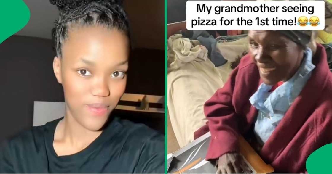A young SA woman treated her grandmother with Debonairs pizza A young SA woman treated her grandmother with Debonairs pizza