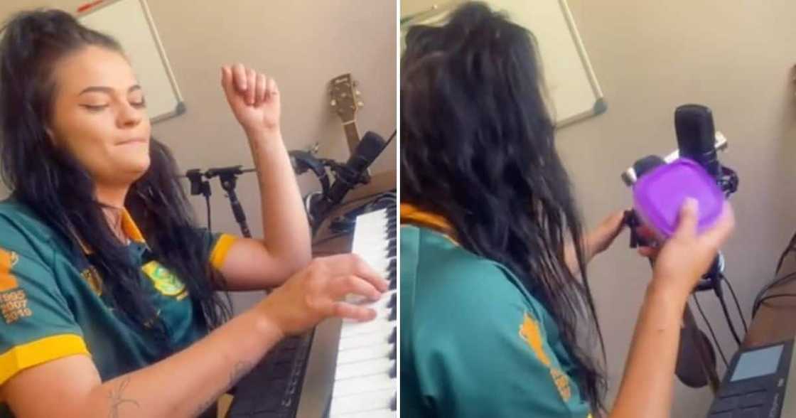 Woman does a remix of ‘Elizabedi’. Woman does a remix of ‘Elizabedi’.