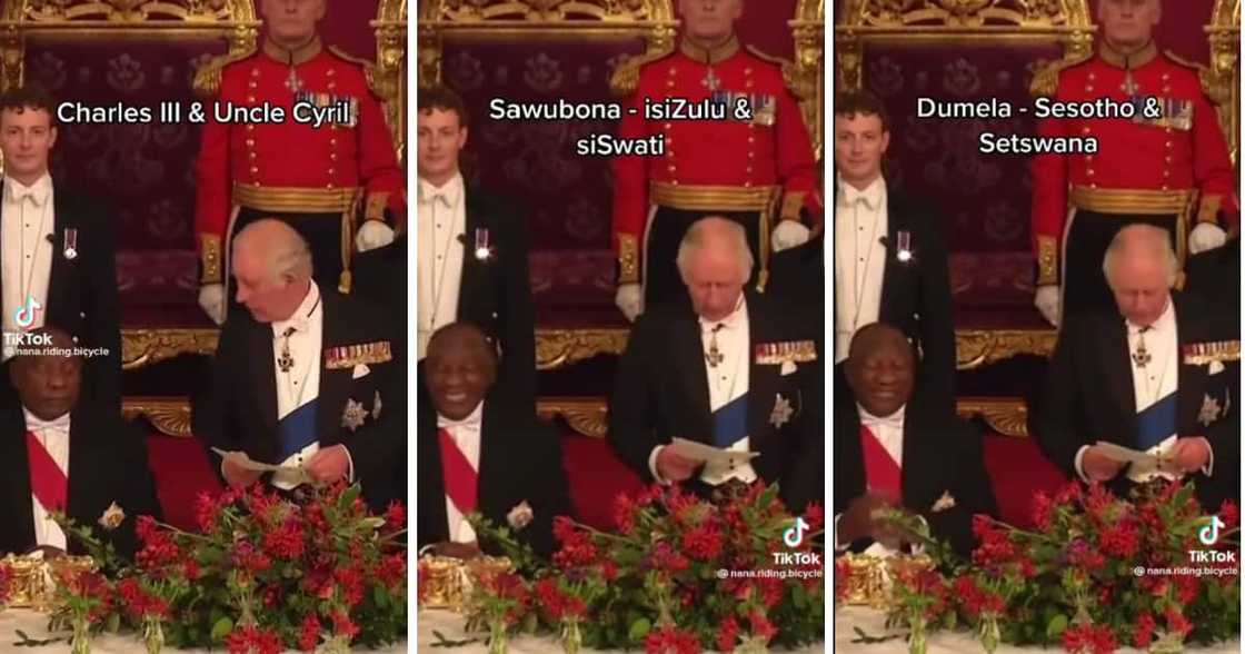 President Ramaphosa enjoyed Kin Charles' attempt to greet him in SA languages. President Ramaphosa enjoyed Kin Charles' attempt to greet him in SA languages.
