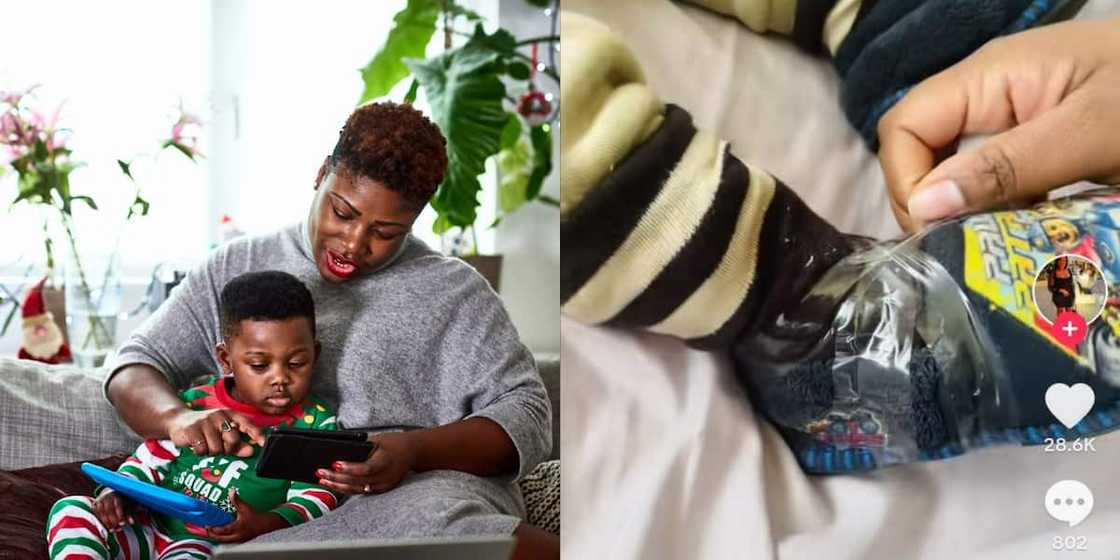 A mother came up with a smart way to keep her kid's shoes on by taping them. A mother came up with a smart way to keep her kid's shoes on by taping them.