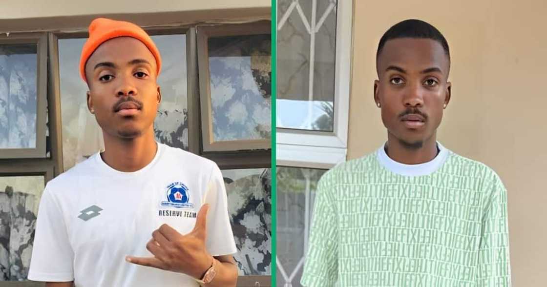 A TikTok video shows a young man unveiling his impressive amapiano dance moves. A TikTok video shows a young man unveiling his impressive amapiano dance moves.