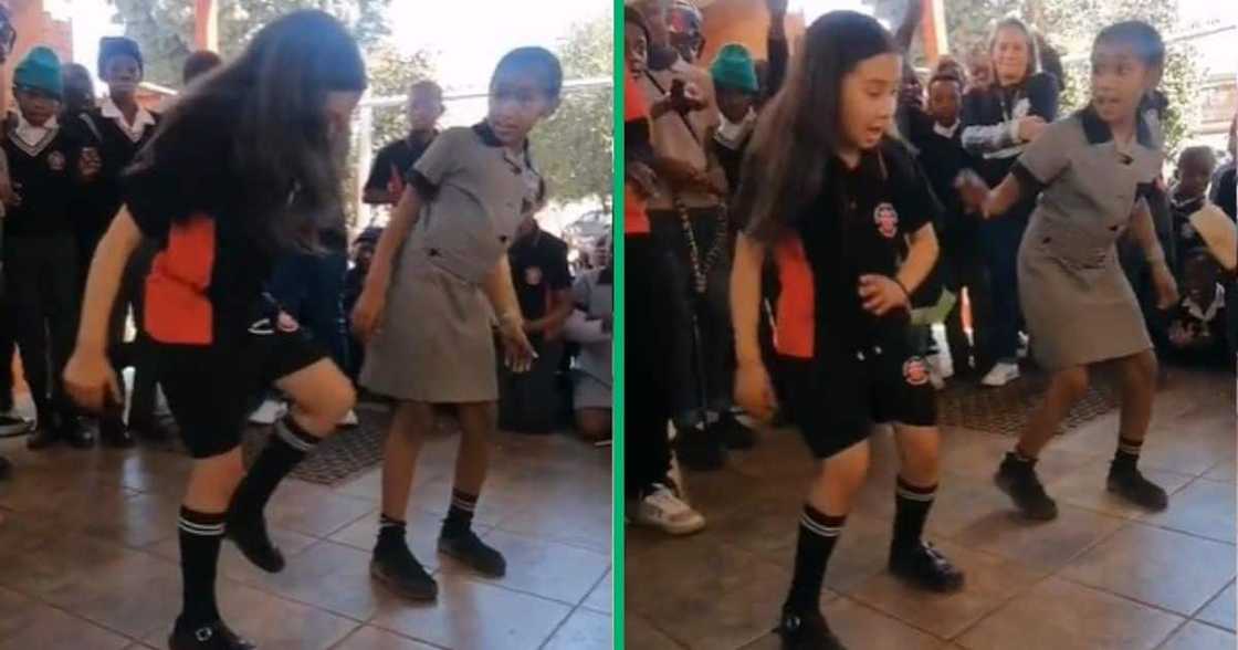 TikTok video of Joburg school girls dancing to amapiano