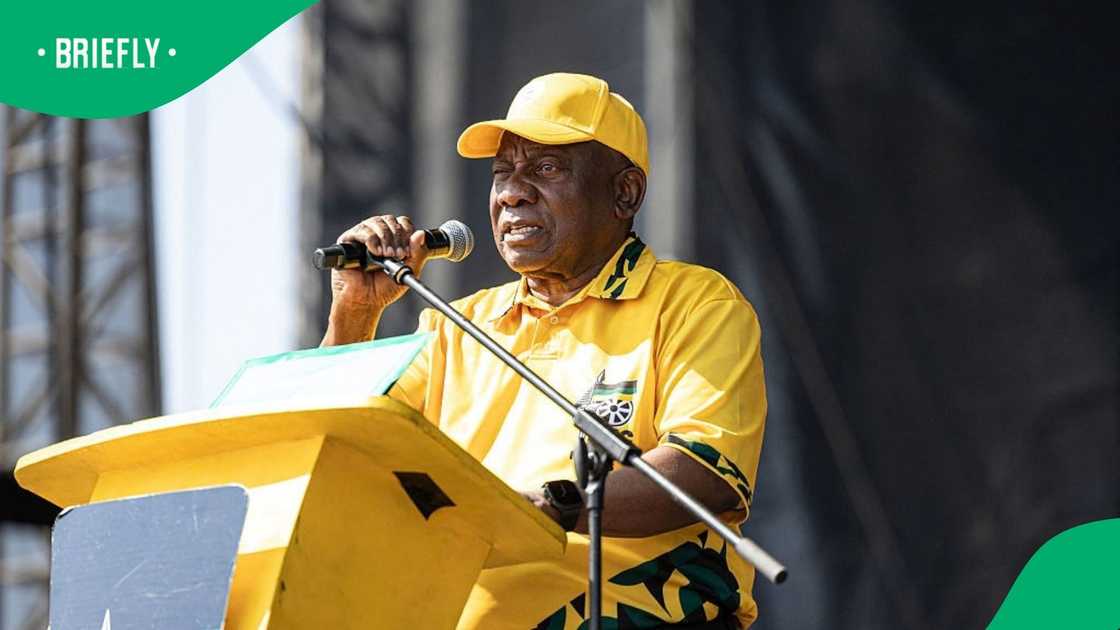 Cyril Ramaphosa addresses supporters during the African National Congress's (ANC) 2026 local government election manifesto launch in Diepsloot near Johannesburg on August 23, 2026, ahead of the country's upcoming municipal elections Cyril Ramaphosa addresses supporters during the African National Congress's (ANC) 2026 local government election manifesto launch in Diepsloot near Johannesburg on August 23, 2026, ahead of the country's upcoming municipal elections