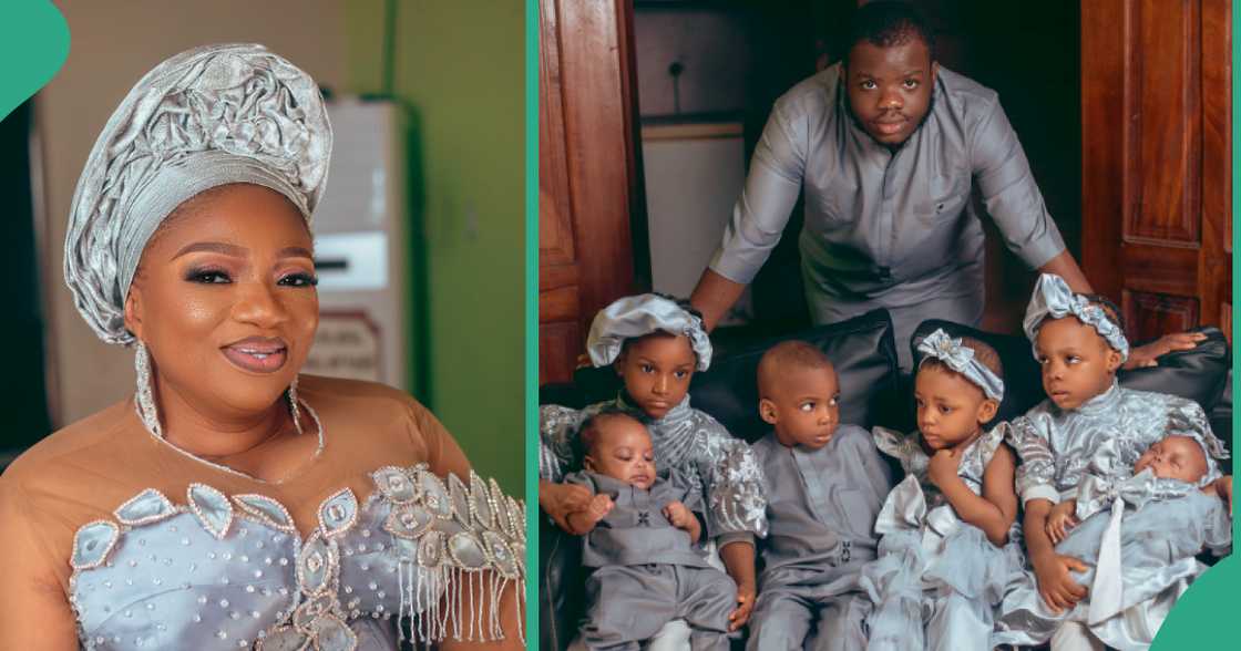 Nigerian woman who gave birth to twins thrice. Nigerian woman who gave birth to twins thrice.
