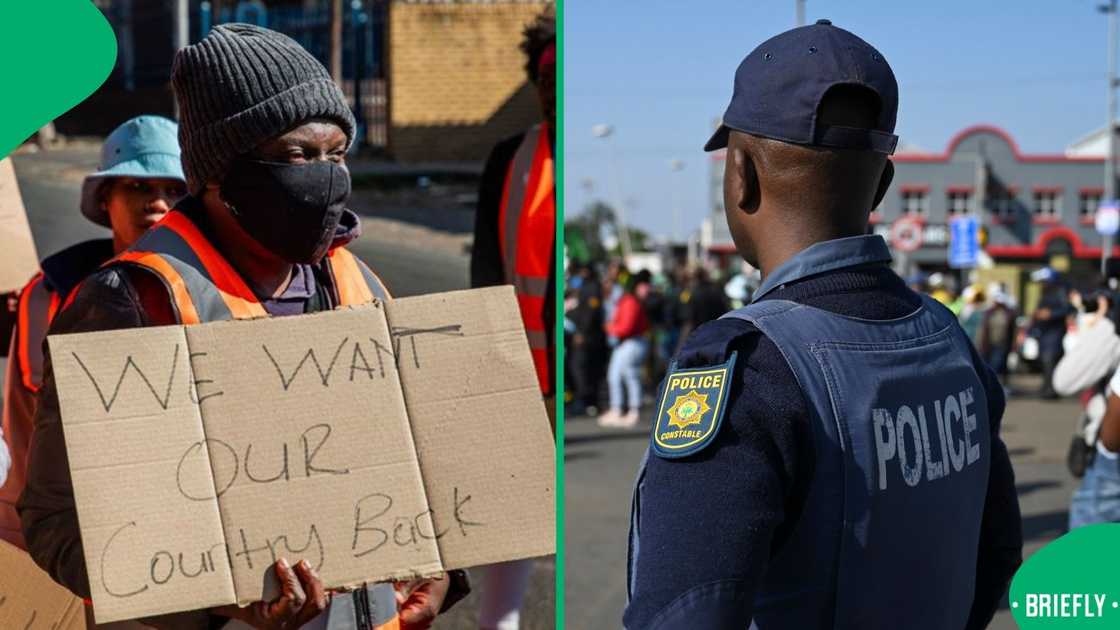 Residents in Rosettenville marched against undocumented foreigners Residents in Rosettenville marched against undocumented foreigners