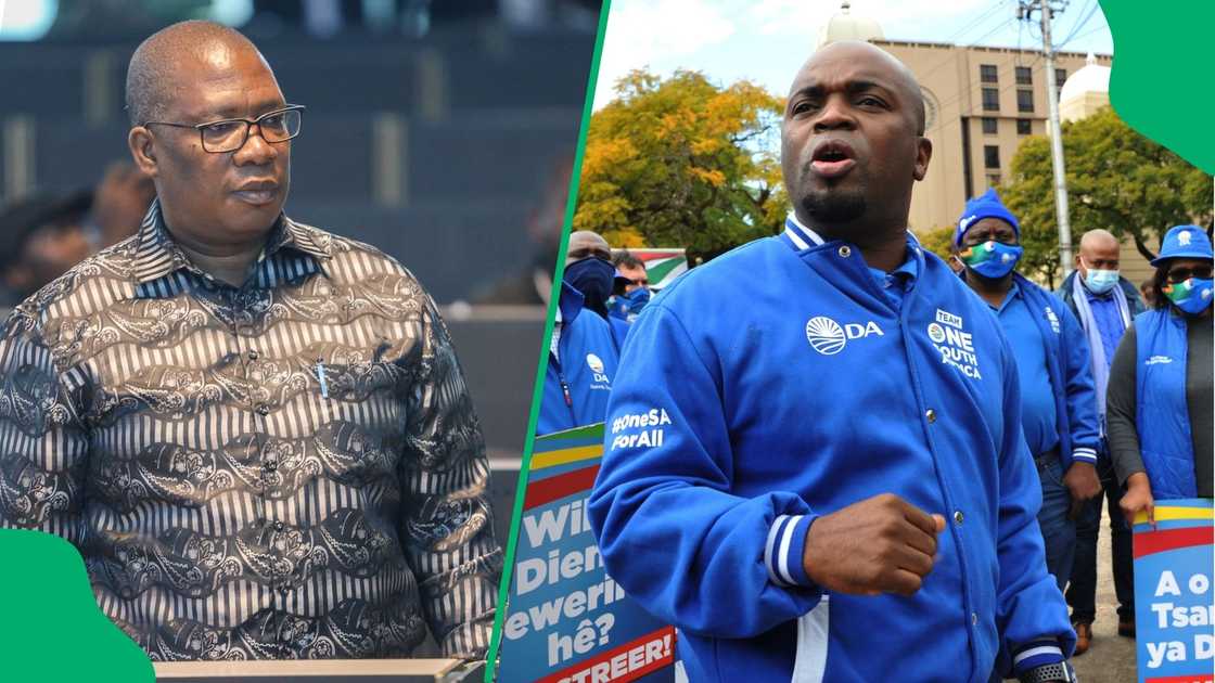 Gauteng Premier Panyaza Lesufi and Leader of the Official Opposition in Gauteng, Solly Msimanga.