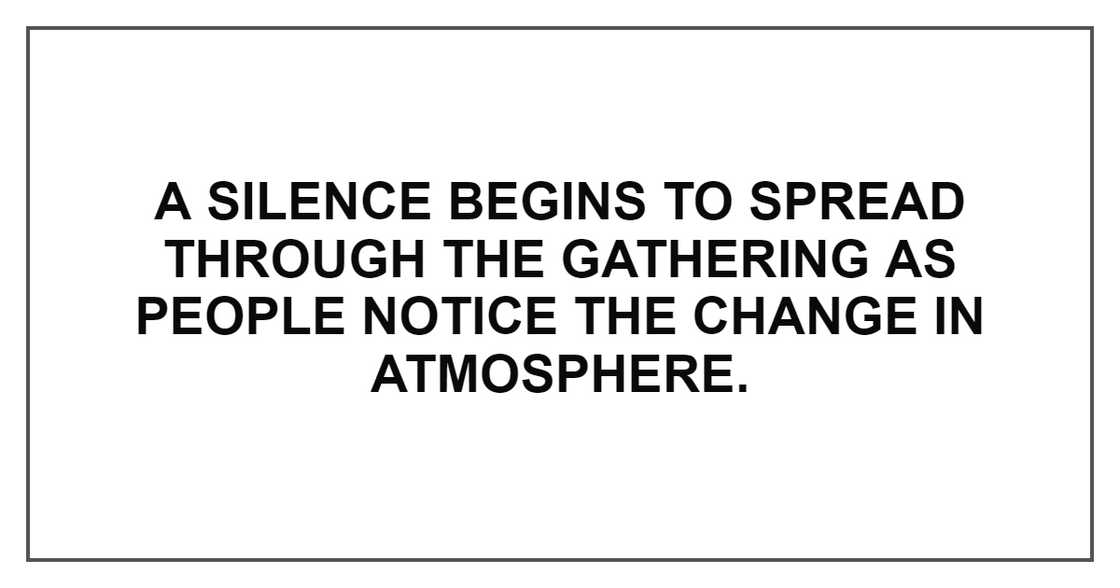 A SILENCE BEGINS TO SPREAD A SILENCE BEGINS TO SPREAD