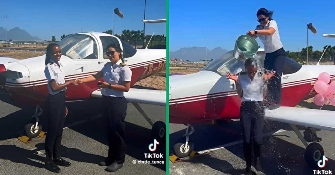 Pilot instructor poured water on a student pilot in a heartwarming TikTok video Pilot instructor poured water on a student pilot in a heartwarming TikTok video