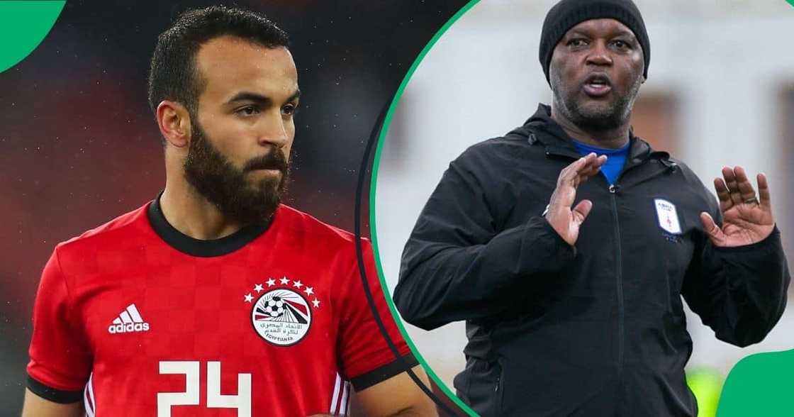 Mohamed Magdy has been punished for praising Pitso Mosimane Mohamed Magdy has been punished for praising Pitso Mosimane